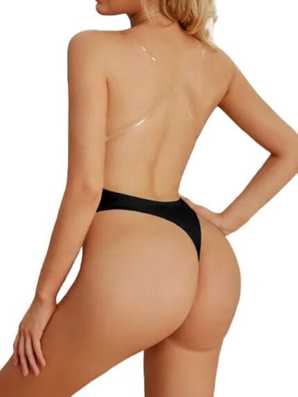 Deep V backless plunge shapewear bodysuit