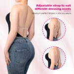 Clear straps for backless plunge shapewear bodysuit