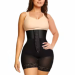 Thigh smoothing of high waisted tummy control shaping shorts