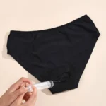 Breathable mesh detail of leakproof period underwear for teens