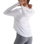 Lightweight Hooded V-Neck Workout Top - Image 6