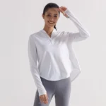 Lightweight Hooded V-Neck Workout Top - Image 4