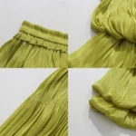 Elegant Pleated Off-Shoulder Flowy Dress - Image 3