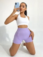 Seamless Scrunch Butt Gym Shorts - Image 5