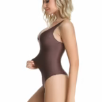 Thong back design of seamless unlined plunge thong shapewear
