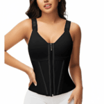 Side profile of 17 steel bone waist trainer vest