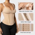 Back details of 17 steel bone waist trainer vest