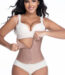 Front view of 15 steel bone waist cincher with straps