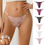 Floral Lace String Thong Panties (6-Pack)
