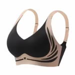 Women's Seamless Wire Free Comfort Lift Bra (4-Pack) in Black - front view