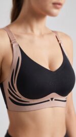Women's Seamless Wire Free Comfort Lift Bra (4-Pack) in Black - detail view