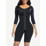 Colombian Hourglass Faja with Arm Compression Sleeves & Lace Trim - Image 3