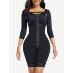 Colombian Hourglass Faja with Arm Compression Sleeves & Lace Trim - Image 8
