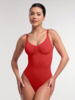 Seamless Cami Thong Bodysuit with Removable Pads