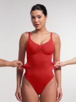 Seamless Cami Thong Bodysuit with Removable Pads - Image 4