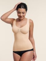 Diamond Neckline Sculpting Bust-Support Shape Tank Top