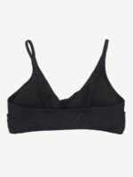 Back view of black cross-front swim top.