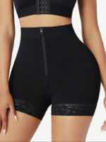 Front zipper closure detail