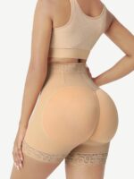 Plus size shaping shorts on model